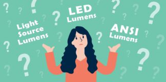 อะไรคือความแตกต่างของ ANSI Light Source and LED lumens